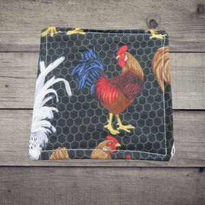 Jar Gripper, Handmade Jar Opener, Black With Rooster